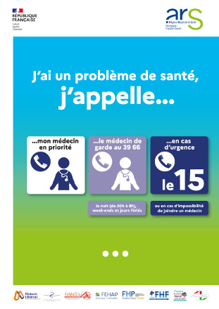 J'ai un problème de santé, j'appelle...